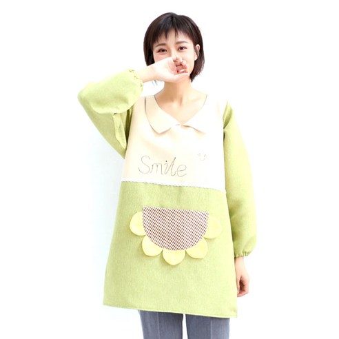 아울리빙 원피스형 카라 앞치마, A, 1개