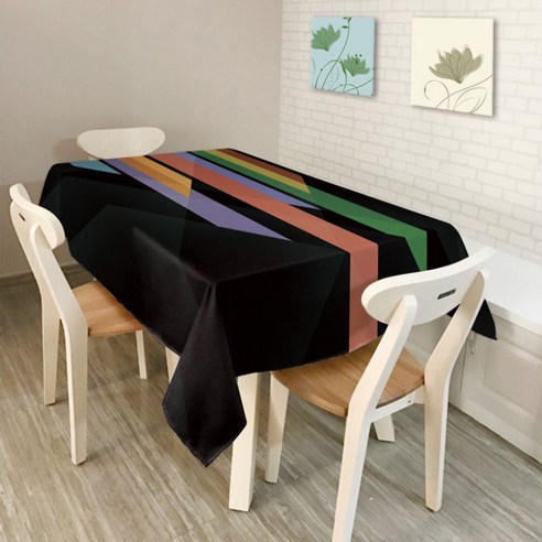 아울리빙 시크패턴 주방 테이블커버, E, 140 x 140 cm