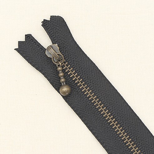 YKK 앤틱 지퍼 25cm, 블랙, 4개입