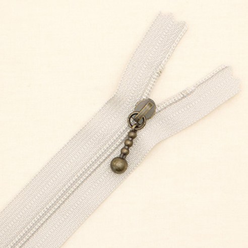 YKK 슬림 코일 지퍼 내추럴 20cm, 그레이베이지, 5개입