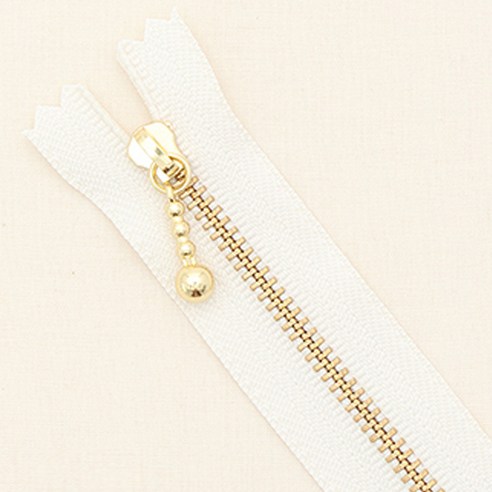 YKK 골드 지퍼 40cm, 아이보리, 10개