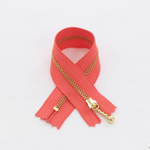 YKK 머스트 골드 지퍼 20cm, 스칼렛, 4개입