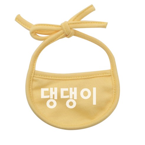 이츠독 강아지 턱받이 댕댕이 M, 노랑, 1개