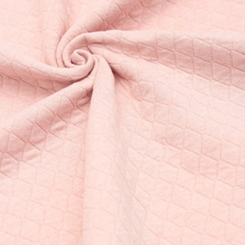 Basic 누빔 퀼팅 무지 다이마루 패브릭 원단, 인디 핑크