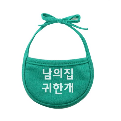 이츠독 강아지 턱받이 남의집귀한개 M, 초록, 1개