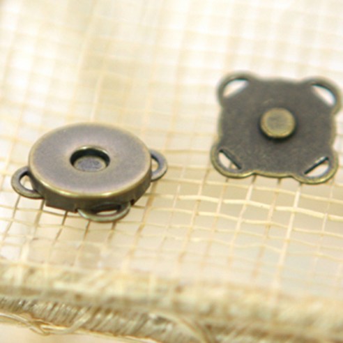 해피베어스 아플리케 자석단추 2p 세트 10mm, 황동색, 5세트