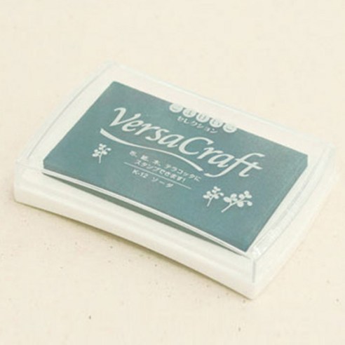 VersaCraft 츠키네코 스탬프 패브릭잉크 대, VK-K12 블루그린, 1개