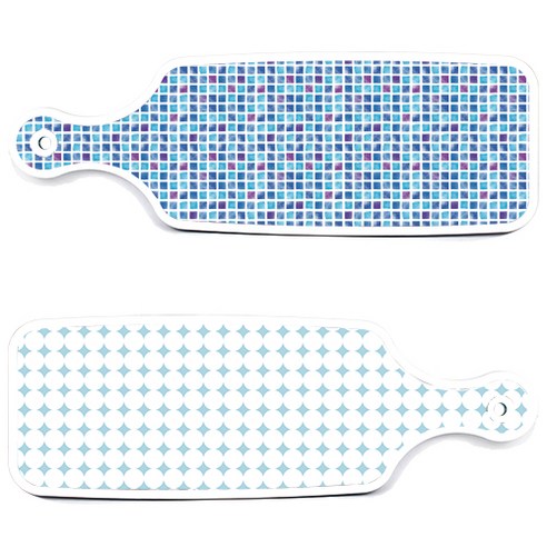 로엠디자인 서빙 도마 보드 2p 원형패턴파스텔블루 세트, 원형패턴파스텔블루, 블루타일, 1세트