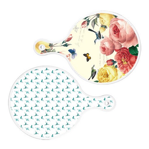 로엠디자인 서빙 원형 보드 도마 PrettyRoses 2p 세트, PrettyRoses, 발레, 1세트