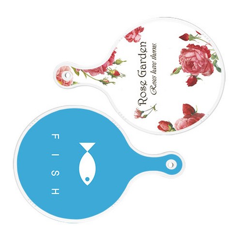 로엠디자인 서빙 도마 보드 2p RoseGarden원형 세트, RoseGarden원형, 피쉬블루원형, 1세트