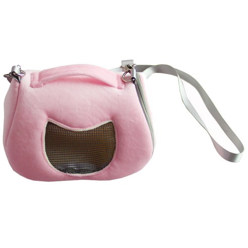 알렙펫 햄스터 휴대용 가방 17 x 12 x 11 cm, 핑크, 1개