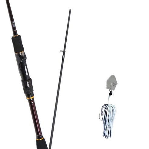 원다 베스타 루어낚싯대 602MLSP + 다미끼 스커트베이트 트램블 지그 14.2g, 07 WHITE SHAD 2