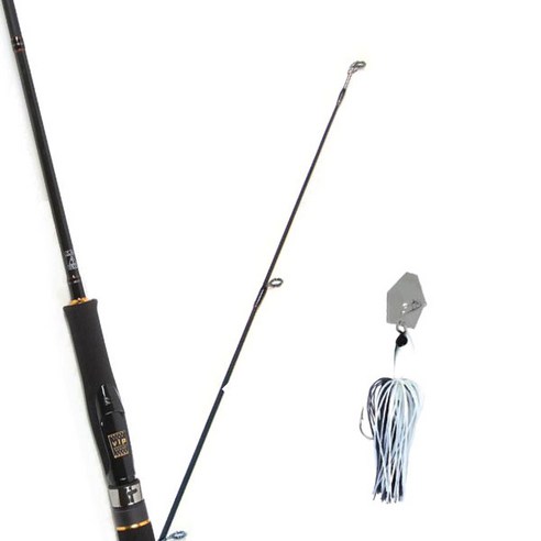 원다 아발론 스피닝 루어낚싯대 702M + 다미끼 스커트베이트 트램블 지그 14.2g, 07 WHITE SHAD 2