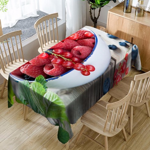 이코디 빅후르츠 프레쉬 테이블보, 라즈베리, 153 x 260 cm