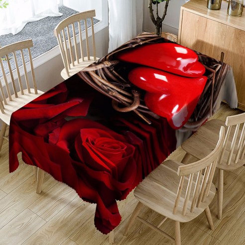 이코디 코지 센스티 테이블보, 로즈러브, 153 x 214 cm