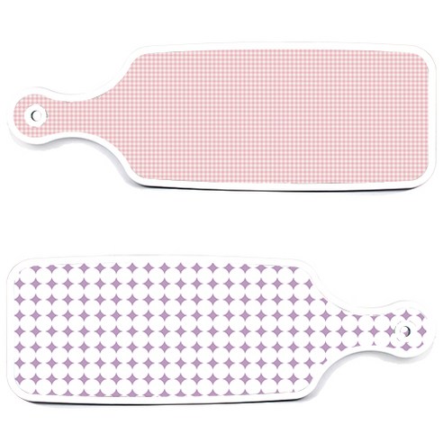 로엠디자인 서빙 도마 보드 2p 원형패턴 파스텔 보라 세트, 원형패턴파스텔보라, 훈색체크, 1세트