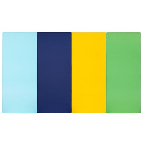퍼니존 퍼니테라피 스카이블루비비드 시리즈 영유아 폴더매트, 스카이블루 + 블루 + 옐로우 + 그린