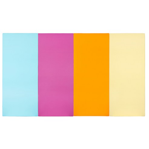 퍼니존 퍼니테라피 스카이블루비비드 시리즈 영유아 폴더매트, 스카이블루 + 핫핑크 + 오렌지 + 아이보리