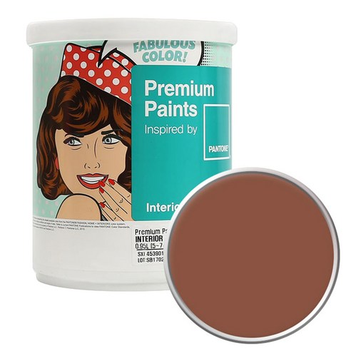 노루페인트 팬톤 내부용 실내벽면 저광 페인트 1L, 18-1242 Brown Patina