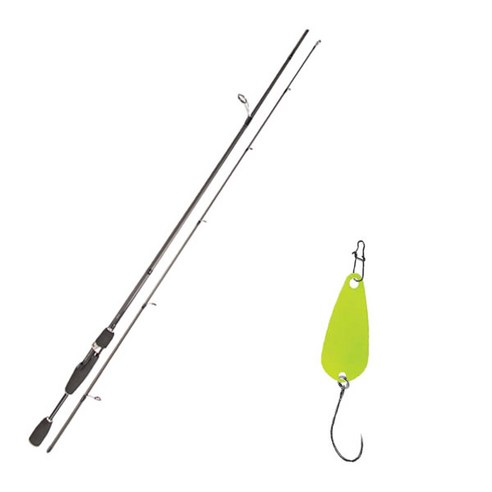 YGF 블루포스 스타젠 루어낚싯대 S63L + 다미끼 메탈지그 앤 피카 스푼 B 2.8g, 016 CHARTREUSE