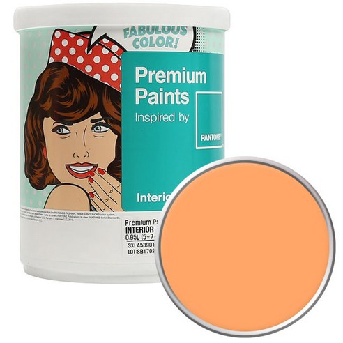 노루페인트 팬톤 내부용 실내벽면 저광 페인트 1L, 15-1245 Mock Orange