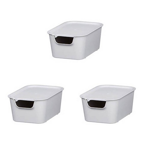 해피툴 EL 리빙박스 소형, 쿨그레이, 3개