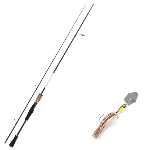 아오맥스 세라피스 배스 루어낚싯대 S-662ML + 다미끼 스커트베이트 트램블 지그 10.7g, 02 MAGIC SHAD