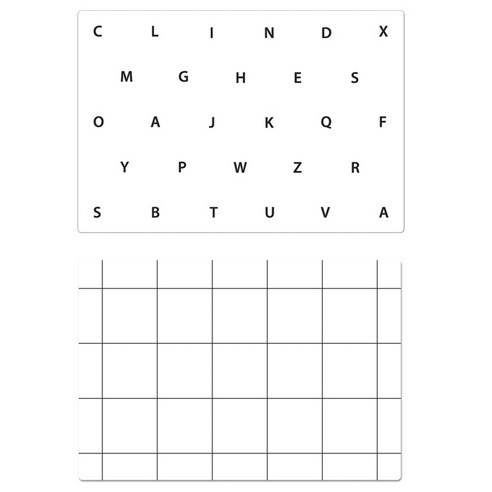 서머스트 실리콘 테이블매트 ABC + 심플체크, 화이트, 425 x 295 mm