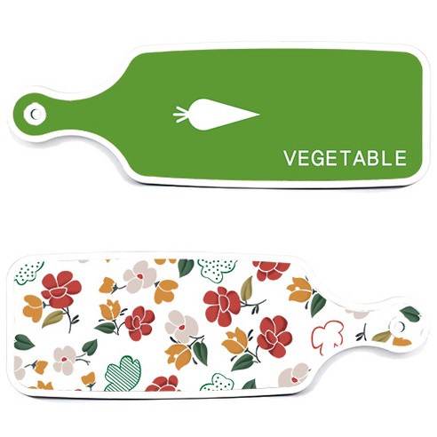 로엠디자인 서빙 도마 보드 2p floral 목련 패턴보드 세트, floral 목련 패턴보드, 채소그린보드, 1세트