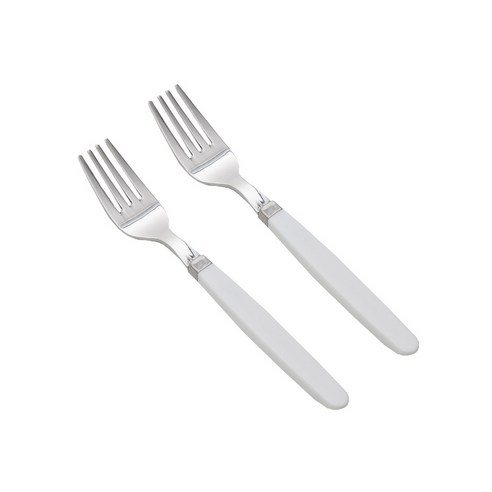라온누리 픽미 컬러 베이직 아동 포크만, 화이트, 2개 - 포크 | 쿠팡