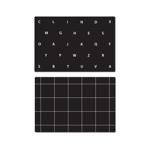 서머스트 실리콘 테이블매트 2p ABC 블랙 세트, ABC 블랙, 심플체크 블랙, 425 x 295 mm