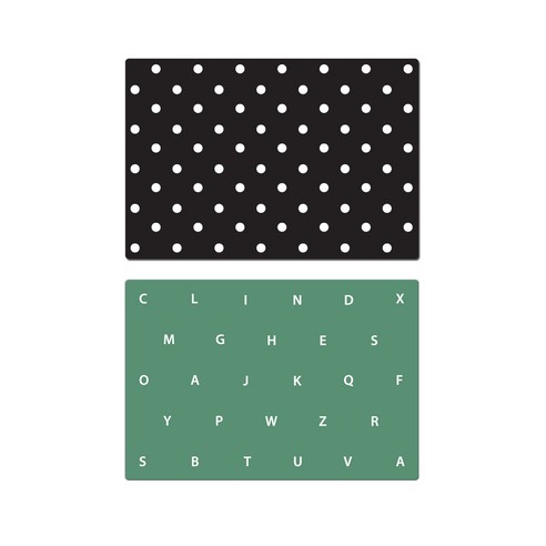서머스트 실리콘 테이블매트 2p 도트 블랙 세트, 도트 블랙, ABC 카키그린, 425 x 295 mm