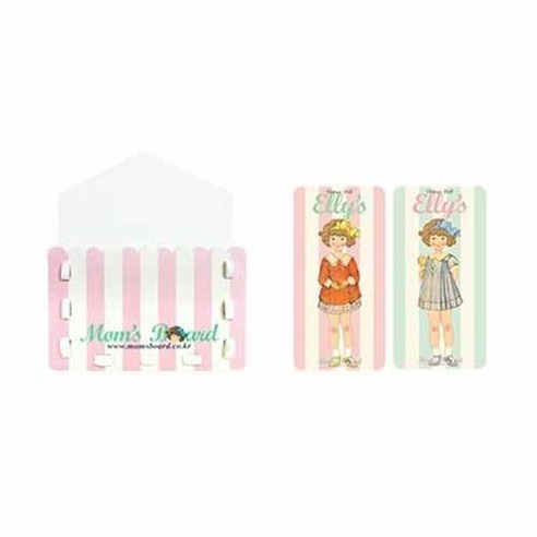 맘스보드 자석펜꽂이 핑크 + 보드 자석 지우개세트 엘리스, 혼합 색상, 1세트