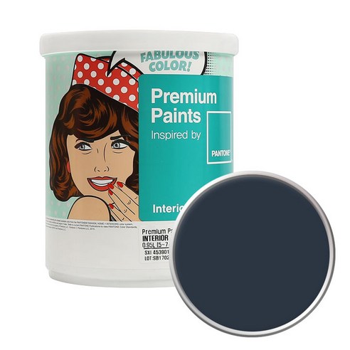 노루페인트 팬톤 내부용 저광 실내 벽면 페인트 1L, 19-4021 Blueberry