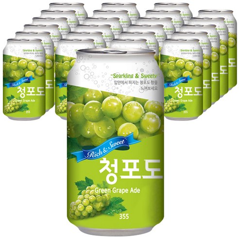 일화 청포도 에이드, 355ml, 24개입