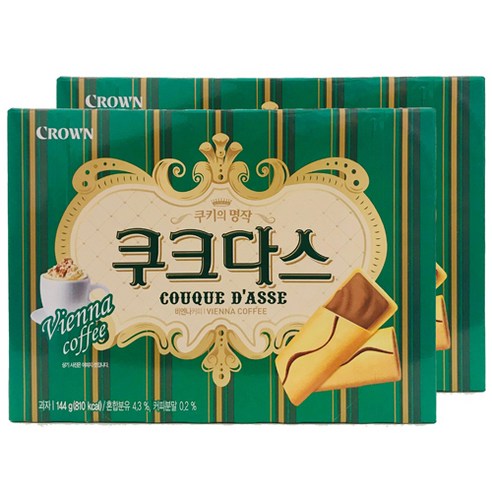 크라운 쿠크다스 비엔나커피, 144g, 2개
