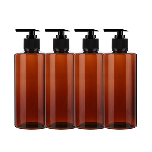 병도매닷컴 갈색투명 주방디스펜서 AC200 + 206검정마개, 200ml, 4세트