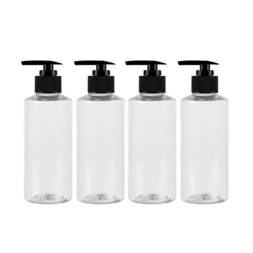 병도매닷컴 투명 주방디스펜서 AC150 + 206검정마개, 150ml, 4세트