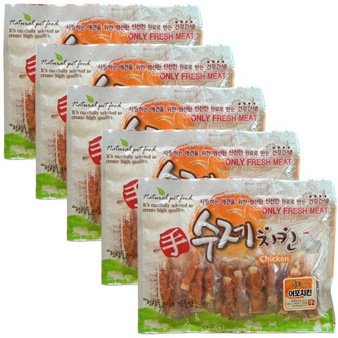 수제치킨 강아지 건조간식 240g, 어포치킨, 5개입