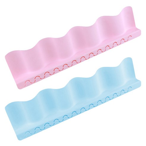 블럭마트 웨이브 실리콘 싱크대 물막이, 랜덤 발송, 2개