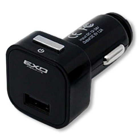 오토컴 EXO 디지털 볼트체킹 USB 차량용 충전기, AM405, 블랙