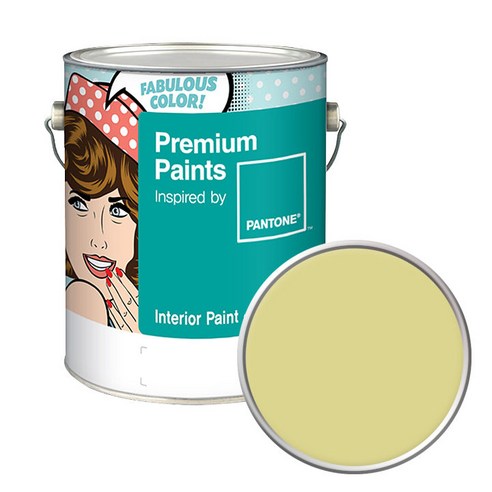 노루페인트 팬톤 내부용 실내벽면 저광 페인트 4L, 12-0626 Lemon Grass