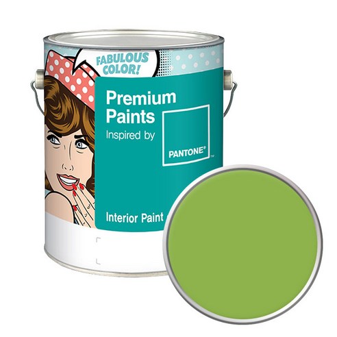 노루페인트 팬톤 내부용 실내벽면페인트 저광 4L, 15-0341 Parrot Green