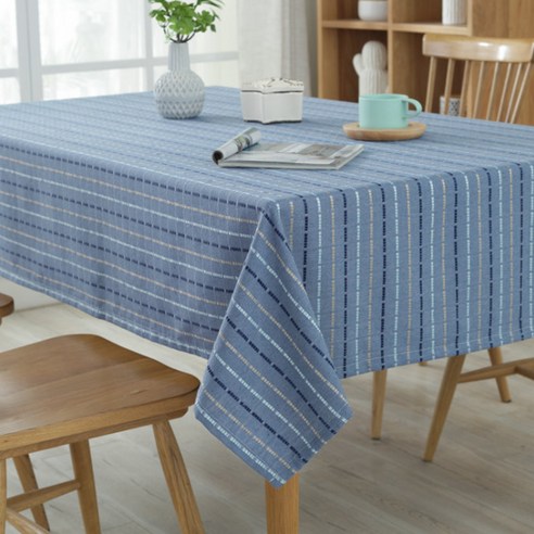 이코디 블루 도트라인 테이블 보, 혼합 색상, 140 x 180 cm