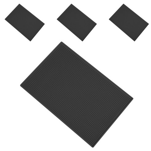 블럭마트 주방 드라잉매트 식기 컵 건조매트 45 x 30 x 1 cm, 1단, 블랙, 4개