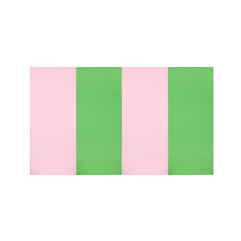 퍼니존 퍼니테라피 베이비핑크시리즈1 유아폴더매트, 베이비핑크 + 그린, 중(200 x 120 x 4 cm)