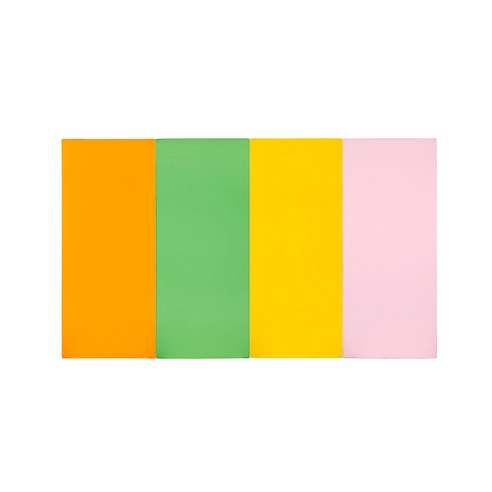 퍼니존 퍼니테라피 영유아폴더매트 오렌지비비드시리즈2, 오렌지 + 그린 + 옐로우 + 베이비핑크