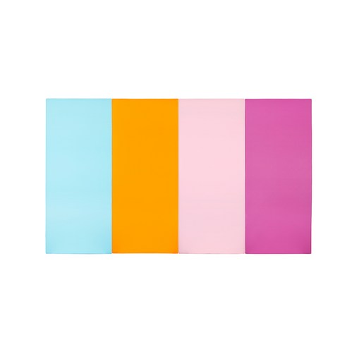 퍼니존 퍼니테라피 스카이블루비비드 시리즈 3 유아폴더매트, 스카이블루 + 오렌지 + 베이비핑크 + 핫핑크