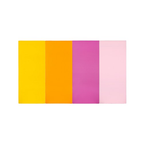 퍼니존 퍼니테라피 옐로우비비드 시리즈 4 유아폴더매트, 옐로우 + 오렌지 + 핫핑크 + 베이비핑크, 중(200 x 120 x 4 cm)