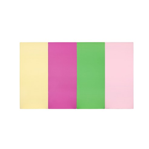 퍼니존 퍼니테라피 아이보리비비드 시리즈 3 유아폴더매트, 아이보리 + 핫핑크 + 그린 + 베이비핑크